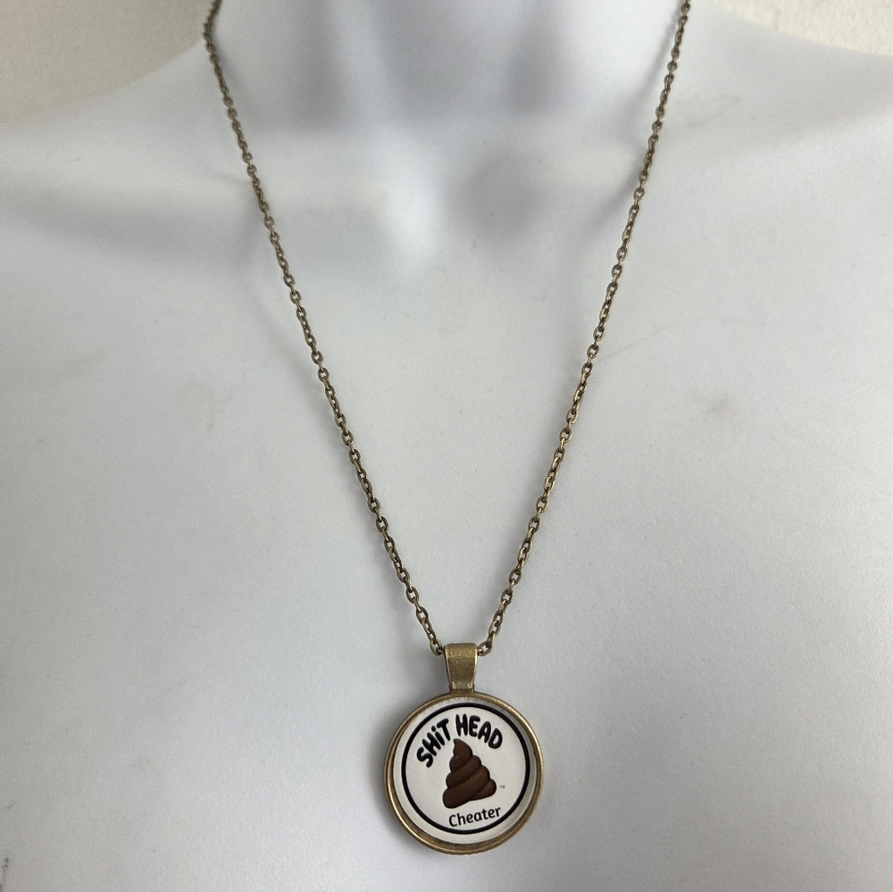 Gold-Tone Novelty Pendant Necklace